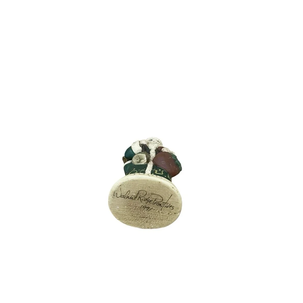 Walnut‎ Ridge Primitives 1908 Santa With Bag Christmas Signed 1991  5